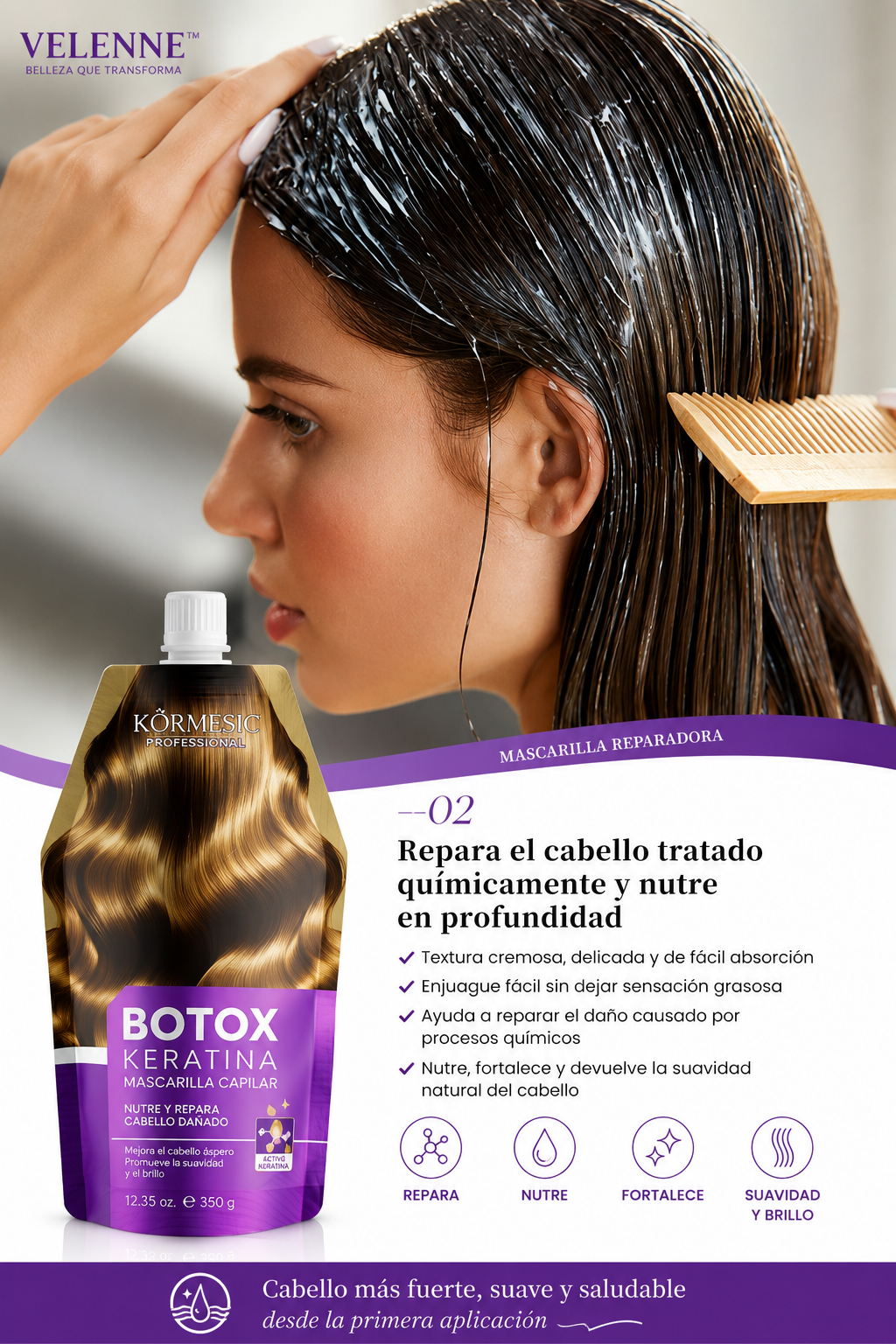 Velenne™ Mascarilla Capilar Botox Keratina Reparadora