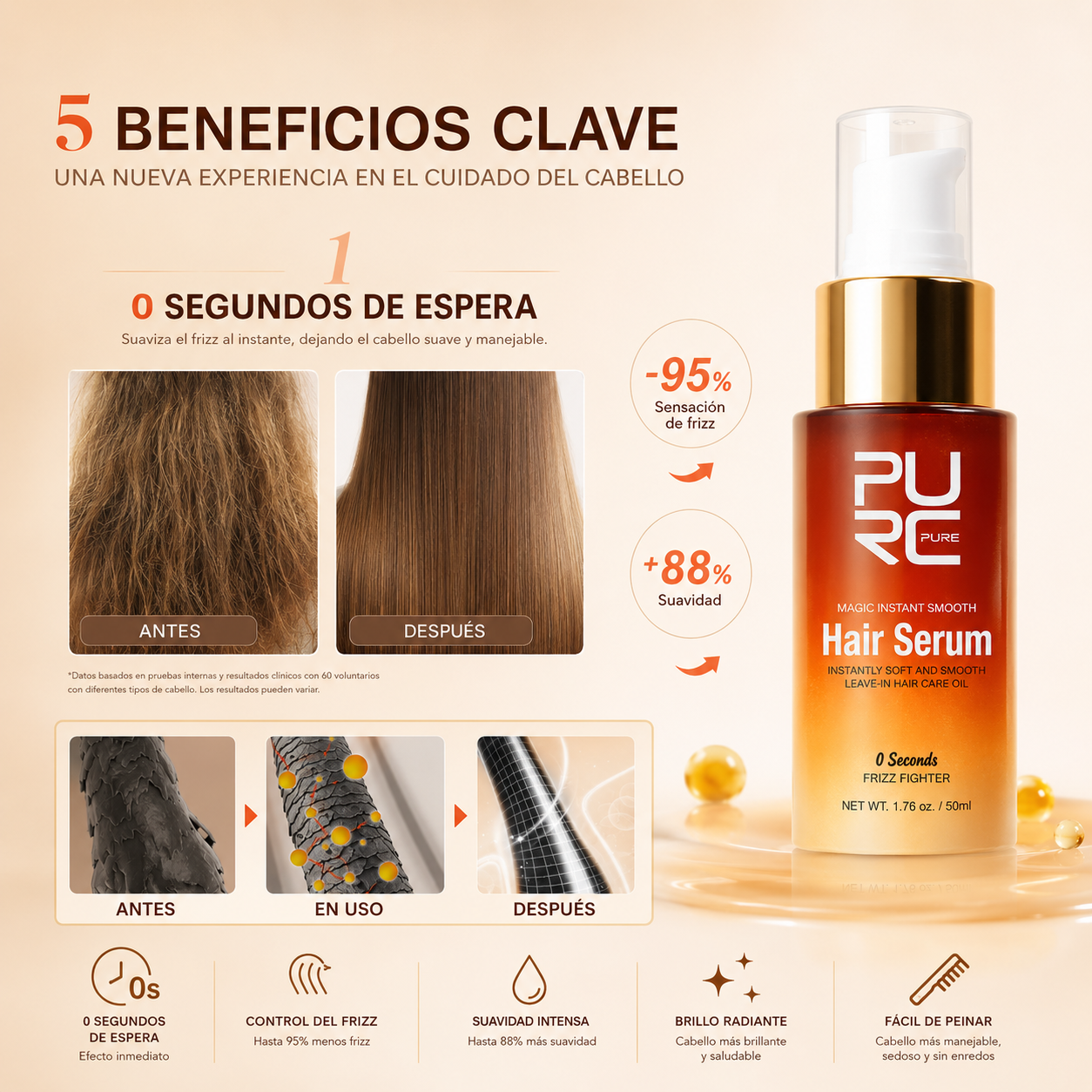 PURC Sérum Capilar 0 Frizz